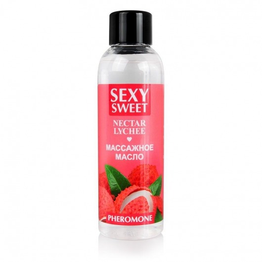 Массажное масло Sexy Sweet Nectar Lychee с феромонами и ароматом личи - 75 мл. - Биоритм - купить с доставкой в Евпатории