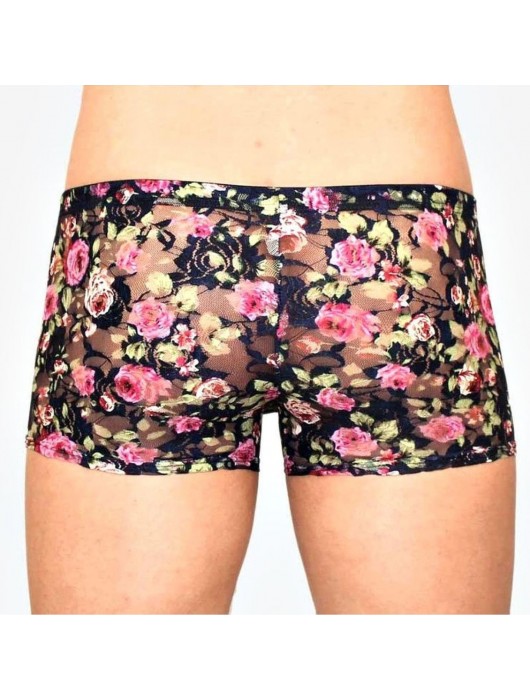 Мужские сетчатые трусы-боксеры с розами Rose Boxer - Romeo Rossi купить с доставкой