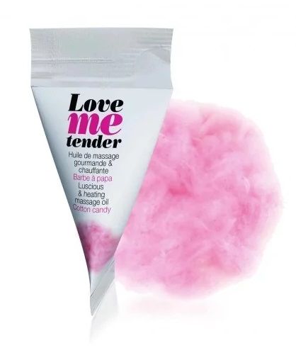 Съедобное согревающее массажное масло Love Me Tender Cotton Candy с ароматом сладкой ваты - 10 мл. - Love to Love - купить с доставкой в Евпатории