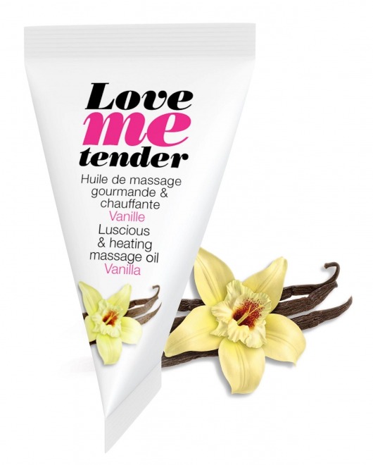Съедобное согревающее массажное масло Love Me Tender Vanilla с ароматом ванили - 10 мл. - Love to Love - купить с доставкой в Евпатории