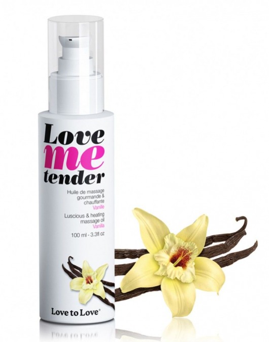 Съедобное согревающее массажное масло Love Me Tender Vanilla с ароматом ванили - 100 мл. - Love to Love - купить с доставкой в Евпатории