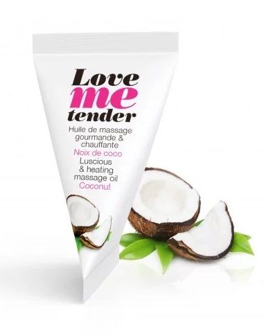 Съедобное согревающее массажное масло Love Me Tender Cocos с ароматом кокоса - 10 мл. - Love to Love - купить с доставкой в Евпатории