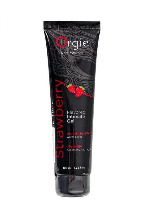 Интимный гель на водной основе Lube Tube Strawberry с клубничным вкусом - 100 мл. - ORGIE - купить с доставкой в Евпатории
