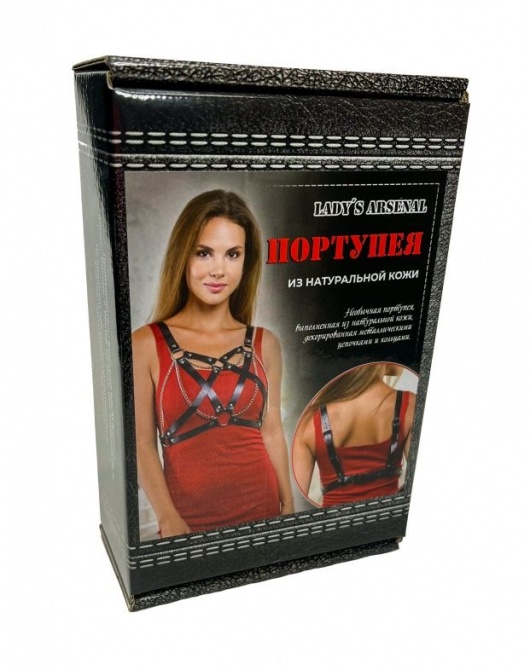 Портупея из натуральной кожи с цепочками - БДСМ Арсенал - купить с доставкой в Евпатории