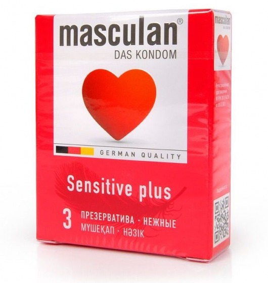 Презервативы Masculan Sensitive plus - 3 шт. - Masculan - купить с доставкой в Евпатории