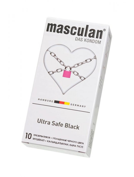 Ультрапрочные презервативы Masculan Ultra Safe Black - 10 шт. - Masculan - купить с доставкой в Евпатории