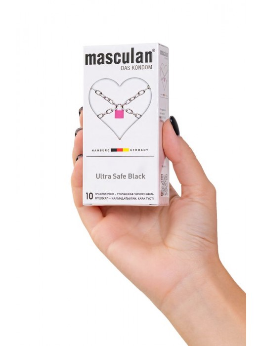 Ультрапрочные презервативы Masculan Ultra Safe Black - 10 шт. - Masculan - купить с доставкой в Евпатории