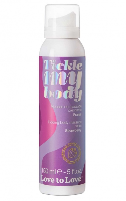 Массажная хрустящая пенка Tickle My Body Strawberry с ароматом клубники - 150 мл. - Love to Love - купить с доставкой в Евпатории
