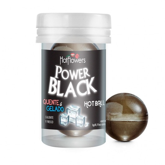 Интимный гель Power Black Hot Ball с охлаждающе-разогревающим эффектом (2 шарика по 3 гр.) - HotFlowers - купить с доставкой в Евпатории