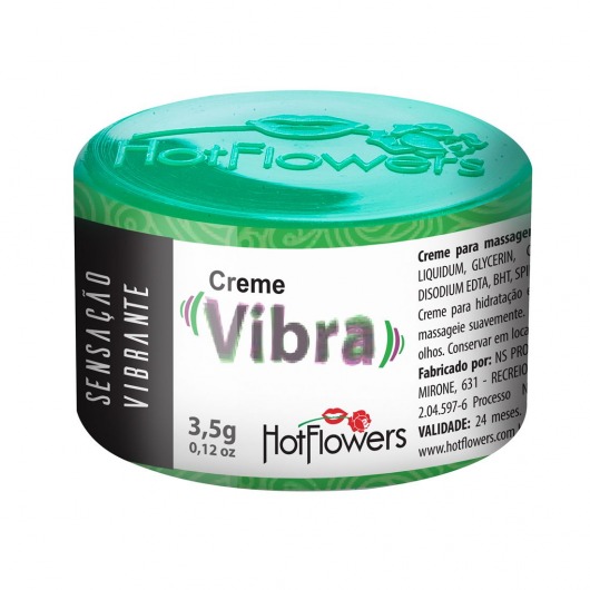 Возбуждающий крем Vibra с эффектом вибрации - 3,5 гр. - HotFlowers - купить с доставкой в Евпатории