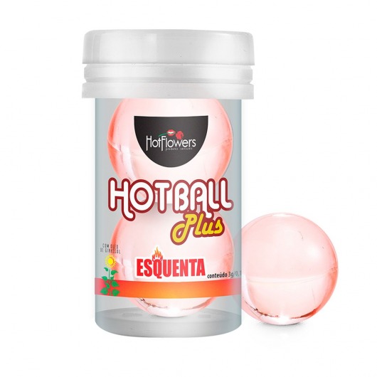 Лубрикант на масляной основе Hot Ball Plus с разогревающим эффектом (2 шарика по 3 гр.) - HotFlowers - купить с доставкой в Евпатории