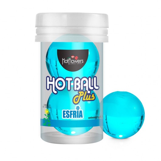 Лубрикант на масляной основе Hot Ball Plus с охлаждающим эффектом (2 шарика по 3 гр.) - HotFlowers - купить с доставкой в Евпатории