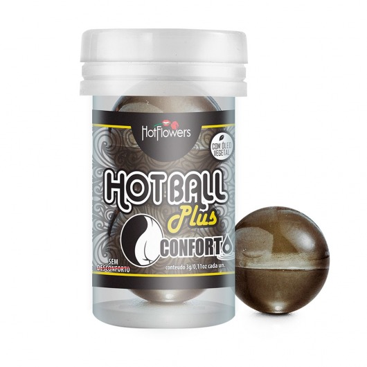 Анальный лубрикант на масляной основе Hot Ball Plus Conforto (2 шарика по 3 гр.) - HotFlowers - купить с доставкой в Евпатории