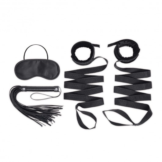 Эротический набор 4PC Bondage Bed Strap   Flogger Kit - Lux Fetish - купить с доставкой в Евпатории