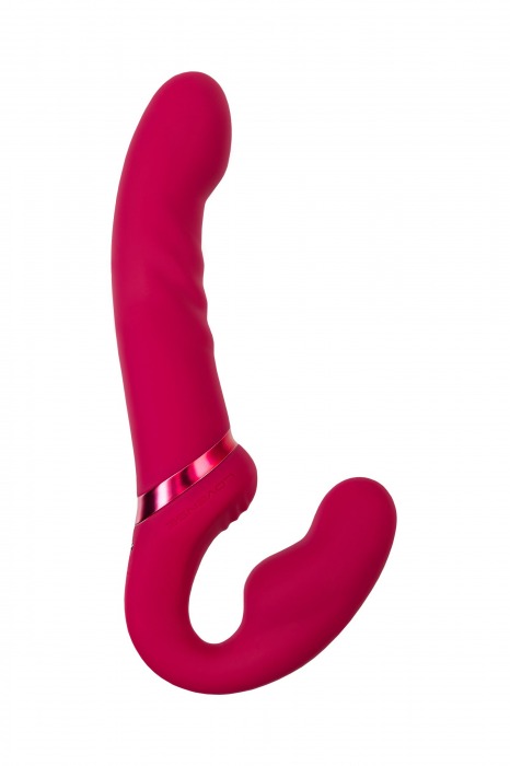 Малиновый безремневой страпон Lapis - 23 см. - Lovense - купить с доставкой в Евпатории