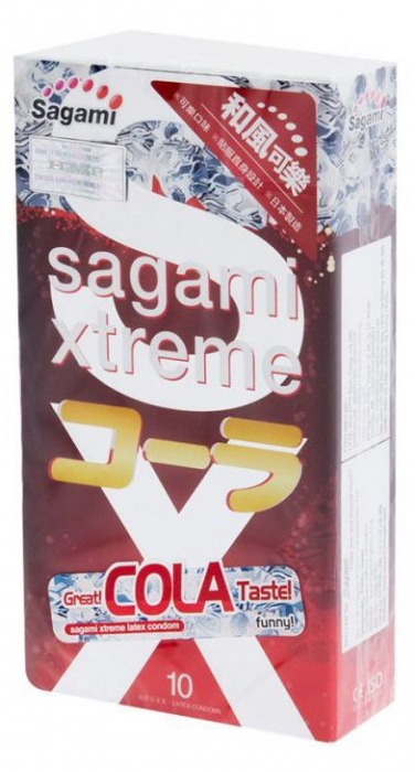 Ароматизированные презервативы Sagami Xtreme COLA - 10 шт. - Sagami - купить с доставкой в Евпатории