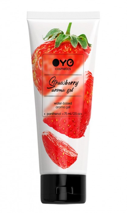 Лубрикант на водной основе OYO Aroma Gel Strawberry с ароматом клубники - 75 мл. - OYO - купить с доставкой в Евпатории