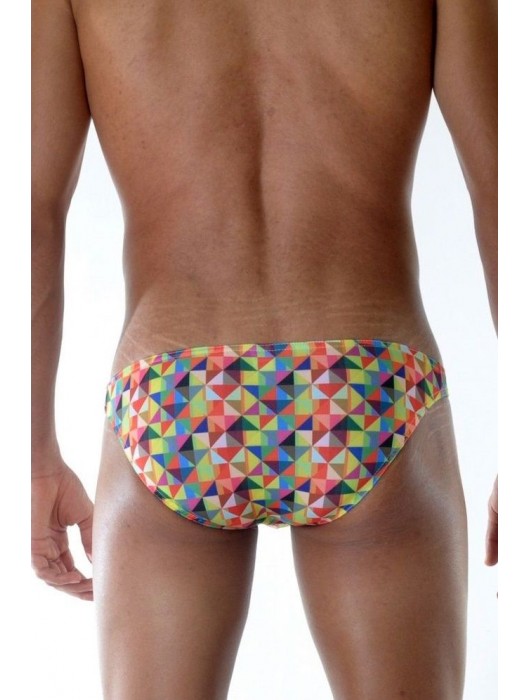 Яркие трусы-слипы с цветным геометрическим узором - Don Moris купить с доставкой