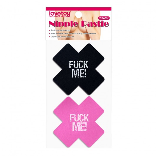 Набор из 2 пар пэстисов Cross Pattern Nipple Pasties - Lovetoy - купить с доставкой в Евпатории