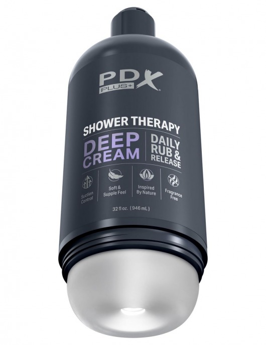 Мастурбатор в бутылке Shower Therapy Deep Cream - Pipedream - в Евпатории купить с доставкой