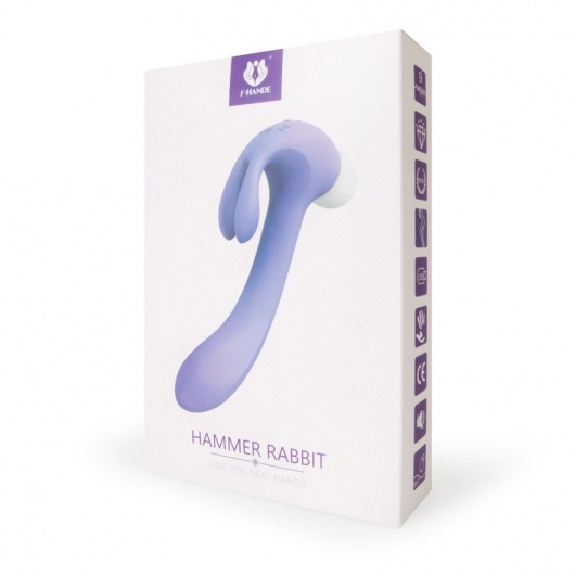 Сиреневый двусторонний вибромассажер Hammer Rabbit - 18,8 см. - S-HANDE