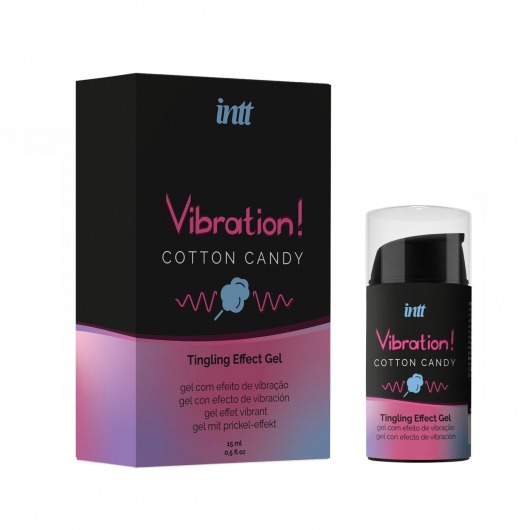 Жидкий вибратор Vibration Cotton Candy с ароматом сахарной ваты - 15 мл. - INTT - купить с доставкой в Евпатории