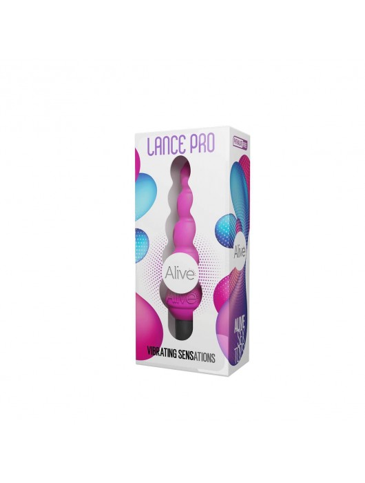 Розовая анальная ёлочка с вибропулей Lance Pro - 13,8 см. - Adrien Lastic