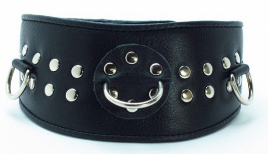 Кожаный ошейник для эротических игр - БДСМ Арсенал - купить с доставкой в Евпатории