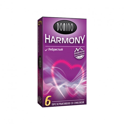 Презервативы с рёбрышками Domino Harmony - 6 шт. - Domino - купить с доставкой в Евпатории