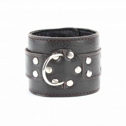 Кожаные наручники на металлической цепочке - БДСМ Арсенал - купить с доставкой в Евпатории