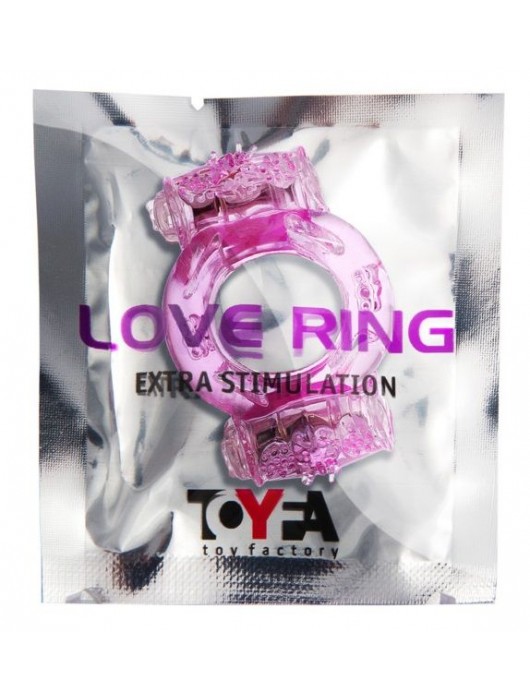 Розовое виброкольцо с двумя батарейками - Toyfa Basic - в Евпатории купить с доставкой