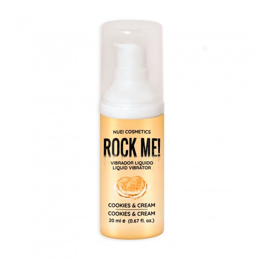 Жидкий вибратор Nuei Rock Me! с ароматом печенья и сливок - 20 мл. - Nuei cosmetics - купить с доставкой в Евпатории