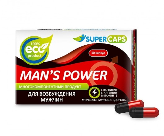 Возбуждающее средство Man’s power - 10 капсул (+1 в подарок) - SuperCaps - купить с доставкой в Евпатории