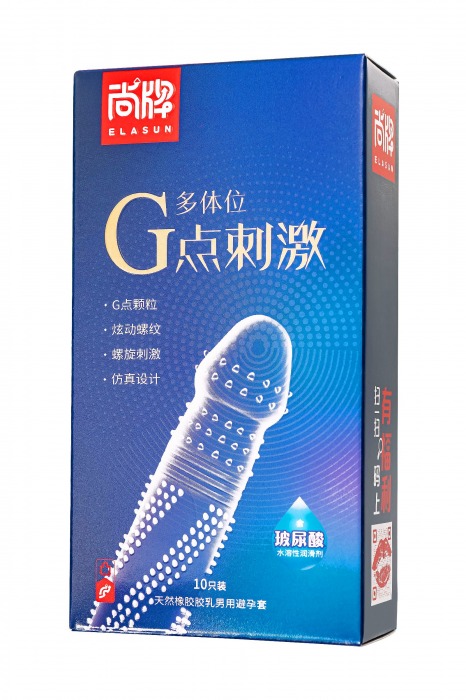 Ультратонкие презервативы Elasun G-spot stimulation с ребрами и точками - 10 шт. - Elasun - купить с доставкой в Евпатории