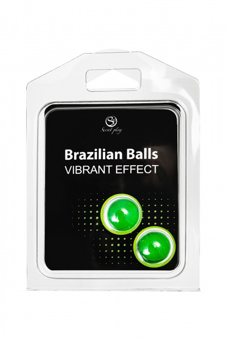 Набор из 2 шариков с массажным маслом Brazilian Balls с эффектом вибрации - Secret Play - купить с доставкой в Евпатории