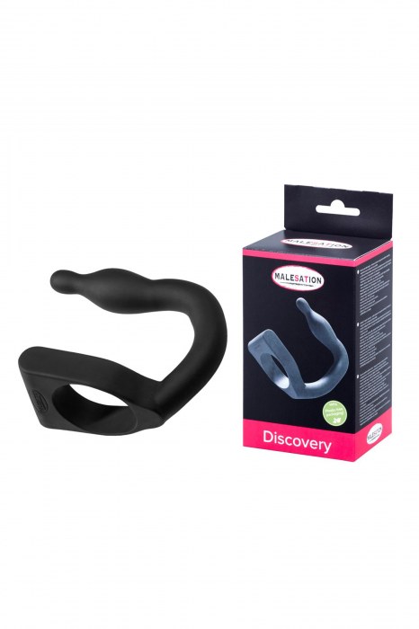 Эрекционное кольцо с вибровтулкой Discovery - MALESATION - в Евпатории купить с доставкой