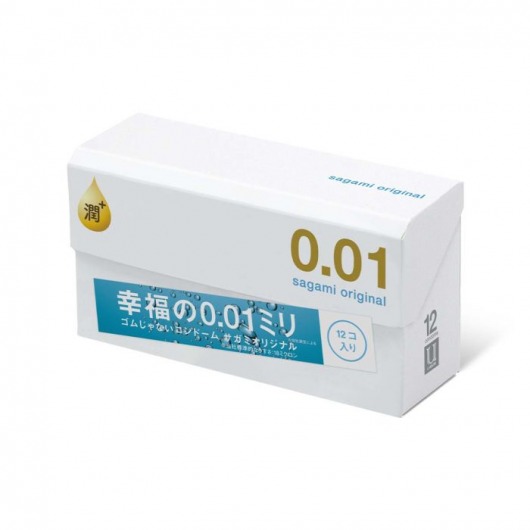 Увлажнённые презервативы Sagami Original 0.01 Extra Lub - 12 шт. - Sagami - купить с доставкой в Евпатории