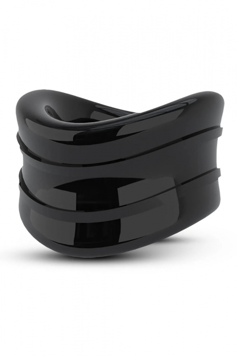 Черное эрекционное кольцо на мошонку Beef Ball Stretcher Snug - Blush Novelties - в Евпатории купить с доставкой