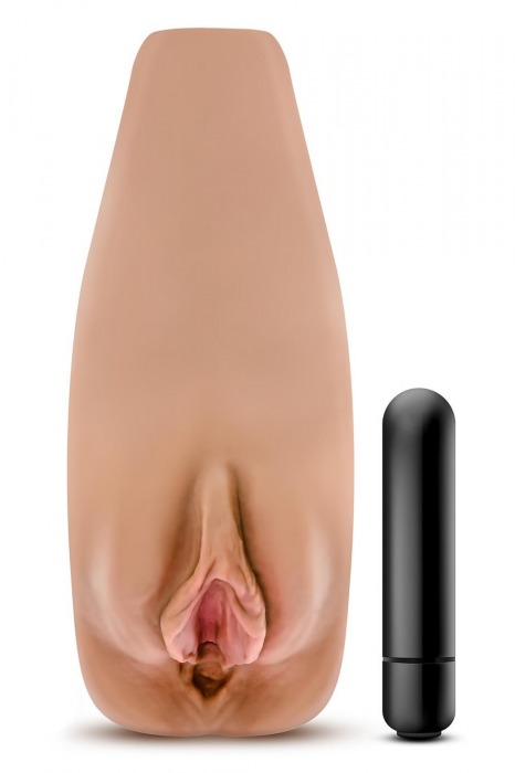 Маструбатор-вагина с вибрацией Soft   Wet Renata Realistic Tan Masturbator - Blush Novelties - в Евпатории купить с доставкой