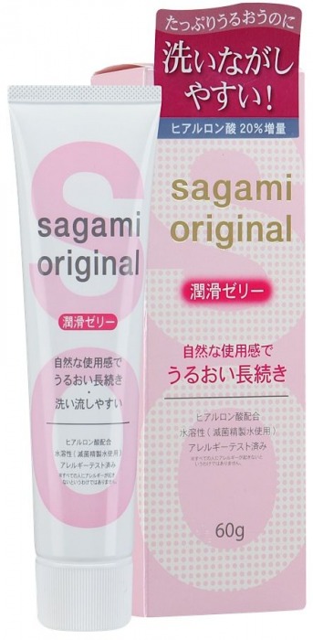 Гель-смазка на водной основе Sagami Original - 60 гр. - Sagami - купить с доставкой в Евпатории