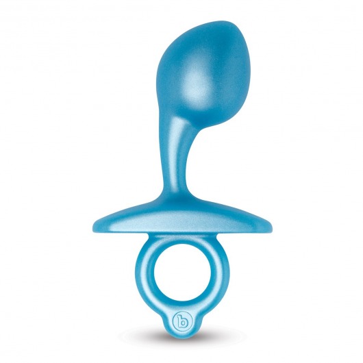 Голубая анальная пробка для массажа простаты Bulb Silicone Prostate Plug - 10,7 см. - b-Vibe - в Евпатории купить с доставкой