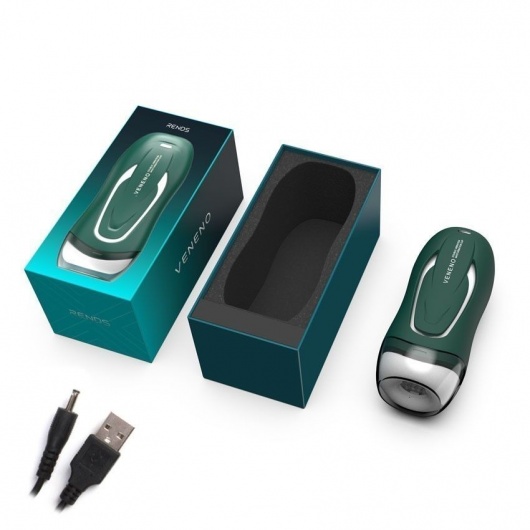 Зеленый вибромастурбатор с голосовым сопровождением Veneno - Rends - в Евпатории купить с доставкой