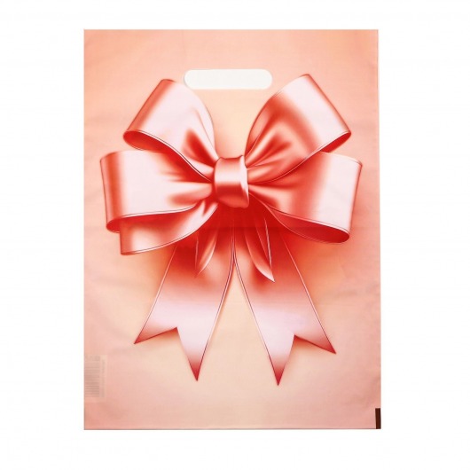 Пакет с принтом в виде банта с вырубной ручкой (30х40 см) - Сима-Ленд - купить с доставкой в Евпатории