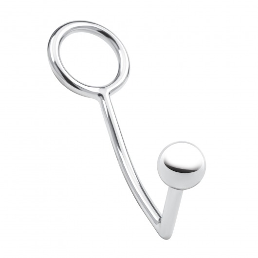 Кольцо на пенис с анальным стимулятором Stainless Steel Anal Hook   Cock Ring - BlueLine - в Евпатории купить с доставкой