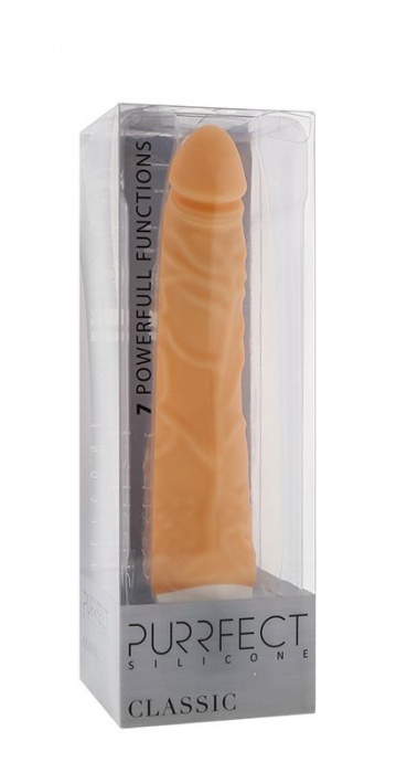 Телесный вибратор-реалистик PURRFECT SILICONE CLASSIC 7.1INCH FLESH - 18 см. - Dream Toys