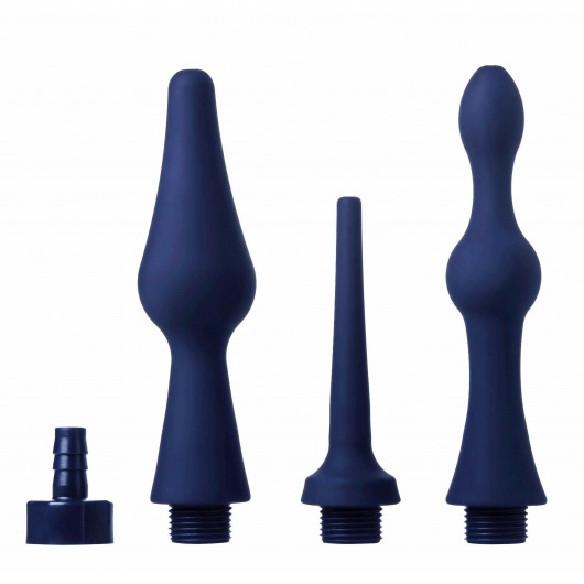 Набор из 3 универсальных насадок для анального душа Universal 3 Piece Silicone Enema Attachment Set - XR Brands - купить с доставкой в Евпатории