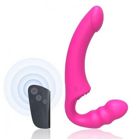Розовый безремневой страпон Straples Strap-On Dildo - Erokay - купить с доставкой в Евпатории