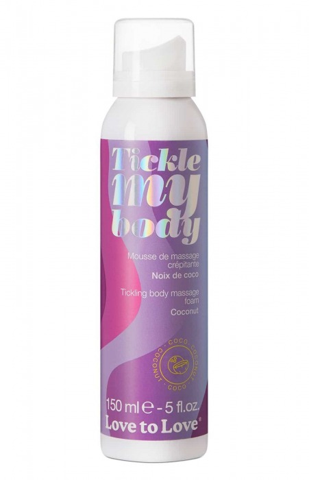 Массажная хрустящая пенка Tickle My Body Coconut с ароматом кокоса - 150 мл. - Love to Love - купить с доставкой в Евпатории