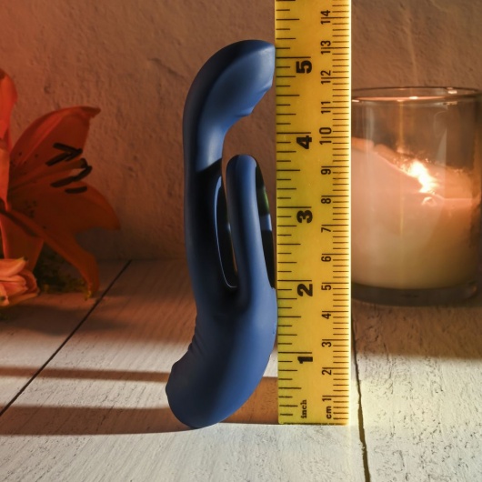 Синее эрекционное виброкольцо с двойным подхватом мошонки Ring Around The Rosy - Zero Tolerance - в Евпатории купить с доставкой