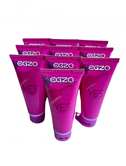 Набор из 10 согревающих лубрикантов на водной основе Egzo Yes (по 50 мл.) - EGZO - купить с доставкой в Евпатории